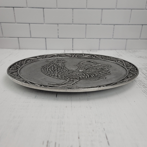 Carson Statesmetal Rooster Oval Platter Plate - Picture 10 of 16